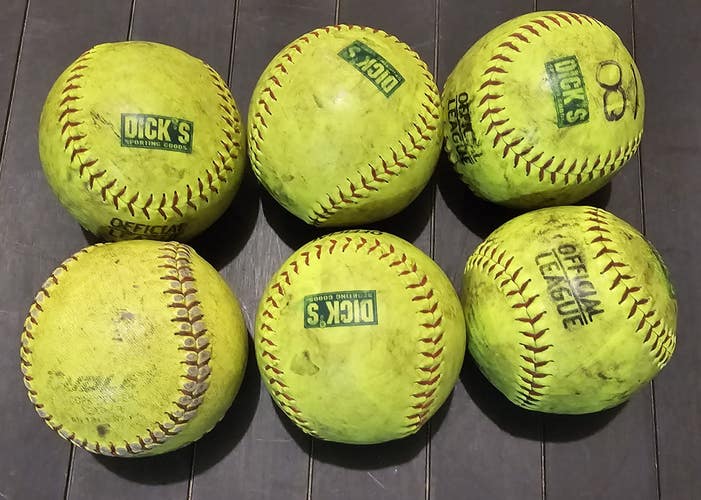Used Softball 6 Pack 12"