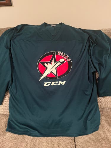 Green Used XL CCM Jersey #22