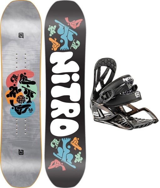 Nitro Ripper Boys Snowboard 86 cm with Micro Charger Bindings S/M Black New 2025