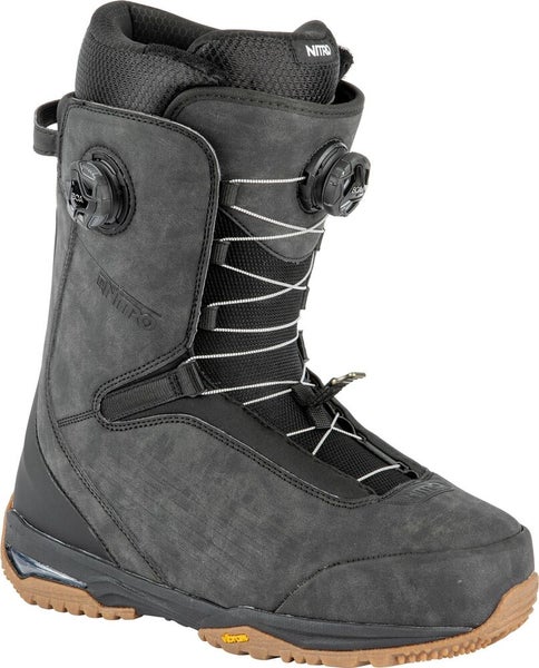 Nitro Chase Dual Boa Snowboard Boots, US Men's 11.5, Black New 2024