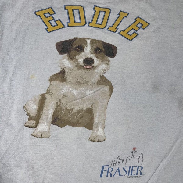 Vintage 90s Frasier Eddie T-Shirt Stanley Desantis Movie TV Dog