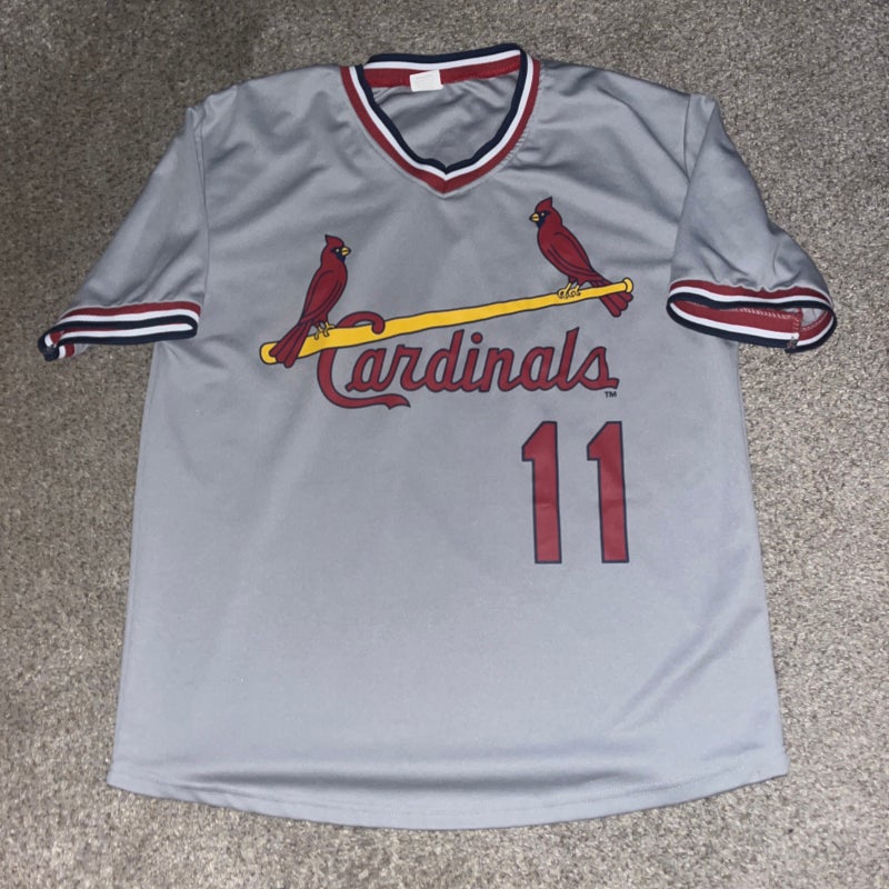 Russell Athletic St Louis Cardinals Button Up Jersey XL Gray