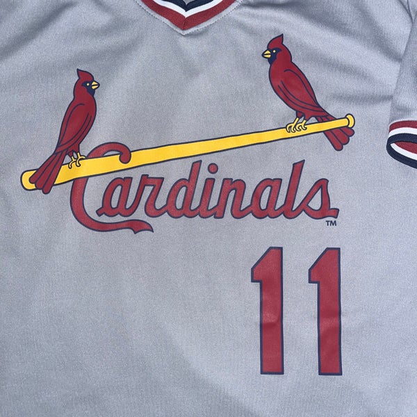 St. Louis Cardinals Jose Oquendo Gray Road Jersey SGA Size XL #11 1980s  Pullover