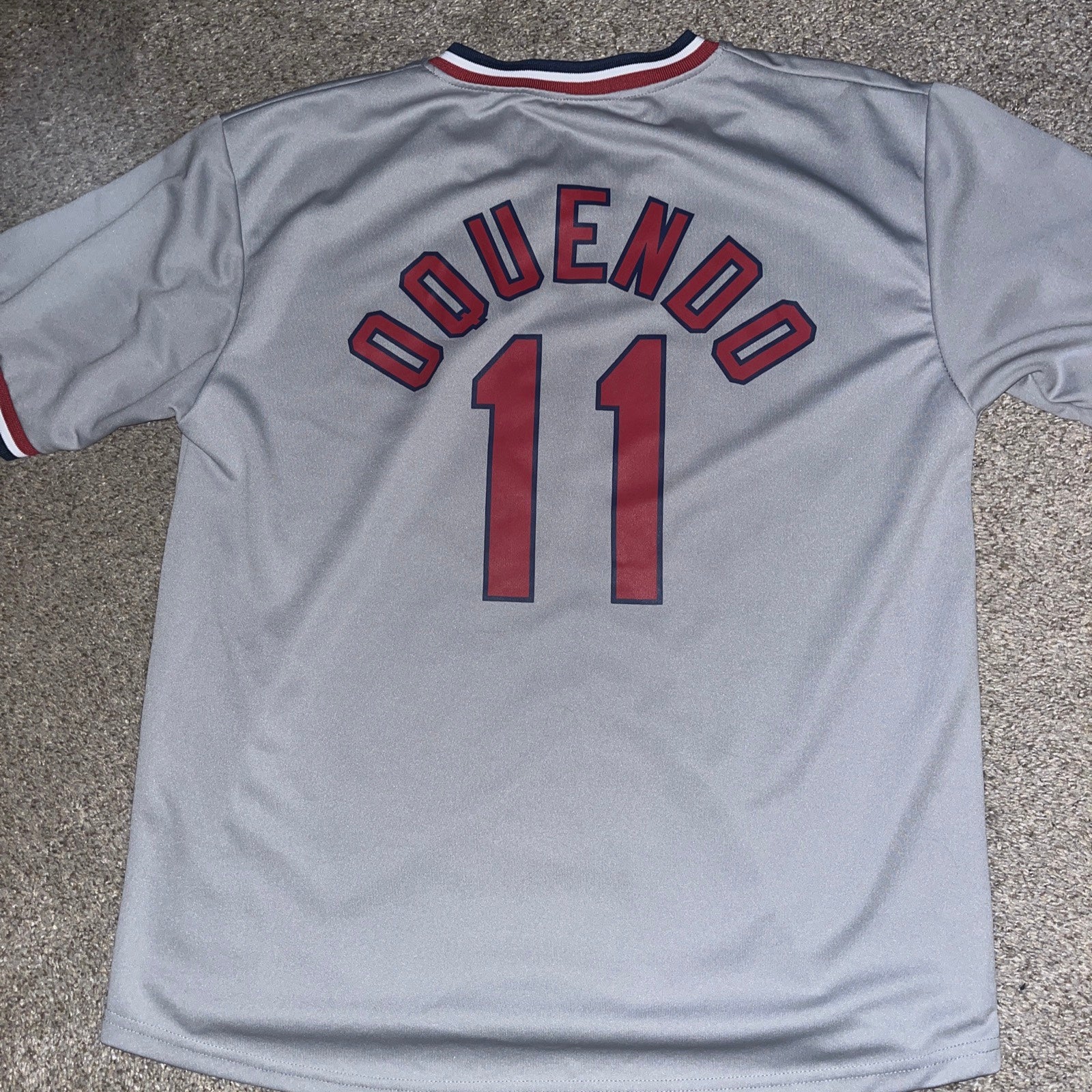 St. Louis Cardinals Jose Oquendo Gray Road Jersey SGA Size XL #11 1980s  Pullover