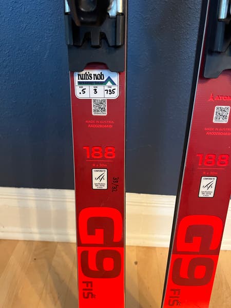2021 Atomic Redster G9 GS FIS Skis, 188cm, 30m Radius