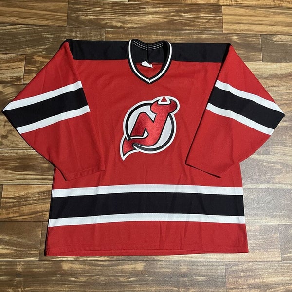 Vintage 90s CCM New Jersey Devils Hockey Jersey Large Red Black