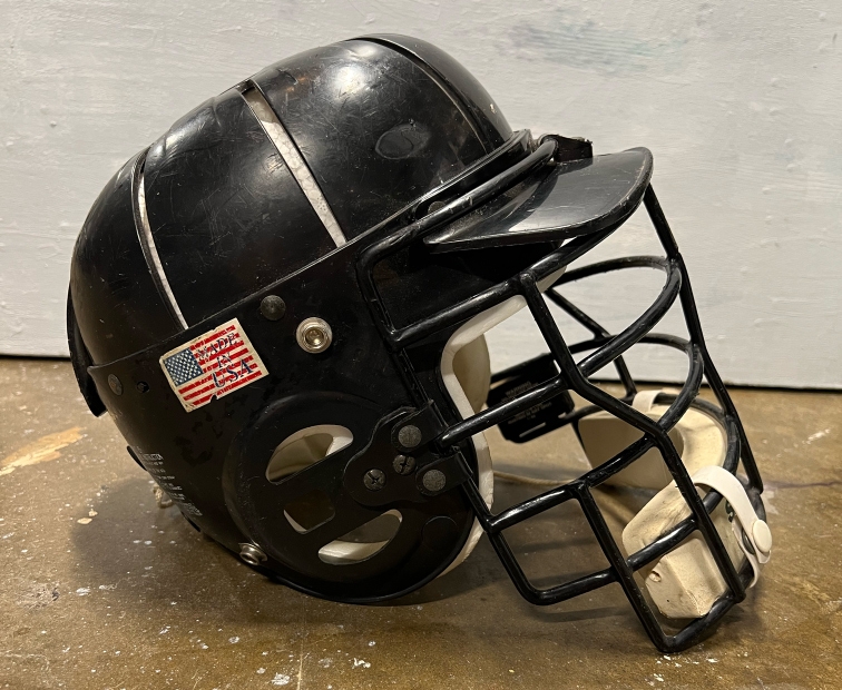 Vintage Lacrosse Helmet - Sports Helmet - Black