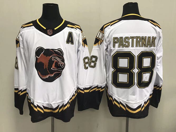 David Pastrnak #88 White Boston Bruins Hockey Men's Jersey Stitched Size 50