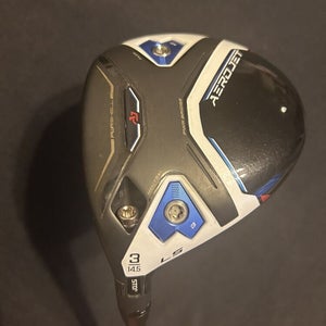Left Hand MINT Cobra AeroJet LS 14.5° Fairway 3 Wood UST HELIUM REGULAR + HC