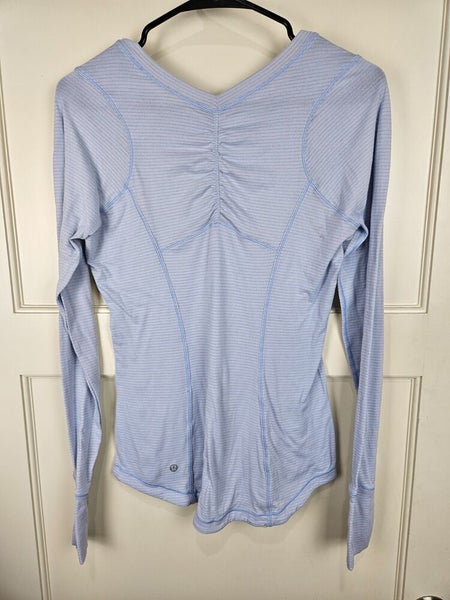 Lululemon Women's Size 4 Blue /Gray Asymmetrical Hem Long Sleeve Shirt
