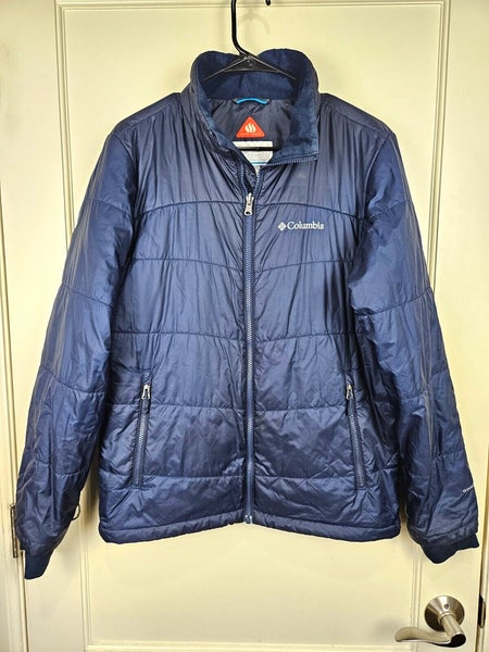 Columbia Omni-Heat Jacket Men's Navy Blue Insulated Outdoors Pockets Winter  Sz S