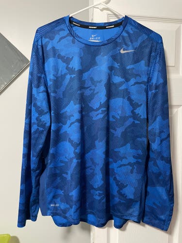 Nike Dri-Fit Long Sleeve Blue Camo
