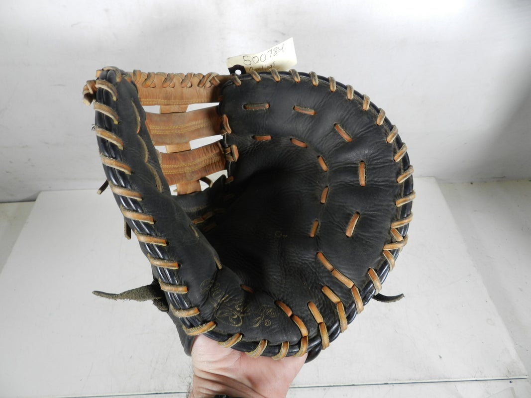 Rawlings Black & Brown Genuine Leather Baseball Glove Catchers Mitt 32.5", RHT