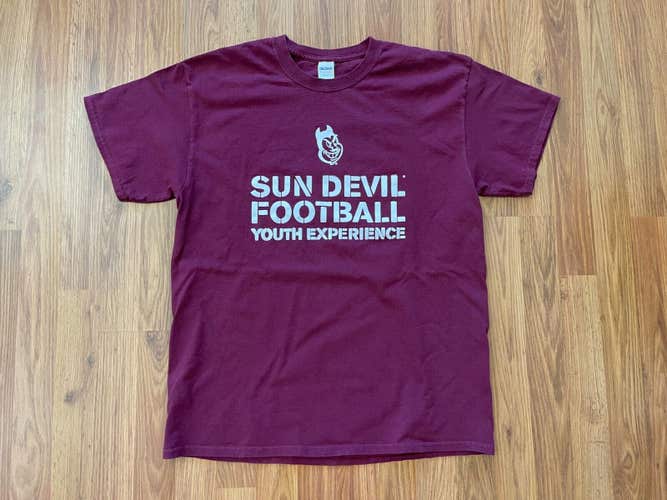 ASU Sun Devils NCAA 2016 FOOTBALL YOUTH EXPERIENCE Men's Size Large T Shirt!