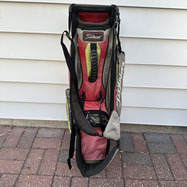 Titleist 4 Way Divider Stand Cart Carry Red Yellow Gray Lightweight Golf Bag