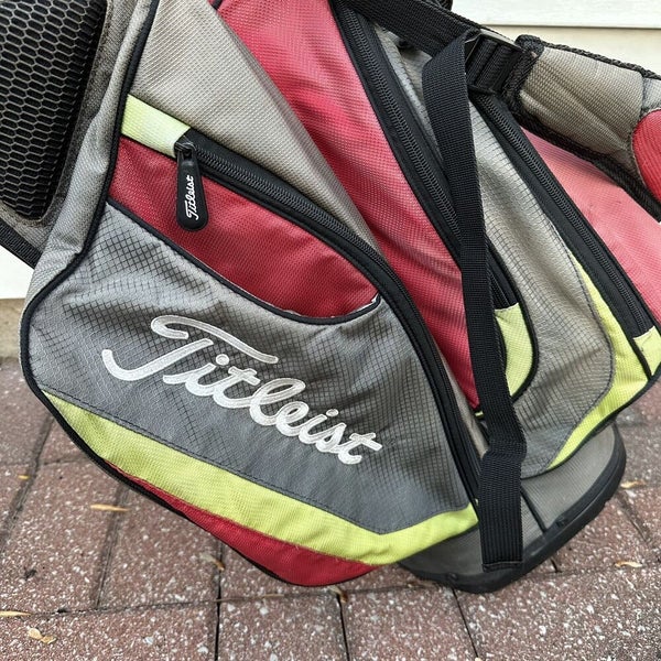 Titleist 4 Way Divider Stand Cart Carry Red Yellow Gray Lightweight Golf Bag