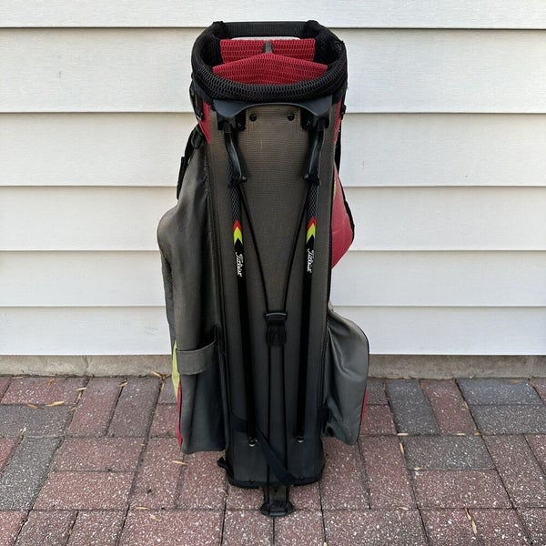 Titleist 4 Way Divider Stand Cart Carry Red Yellow Gray Lightweight Golf Bag