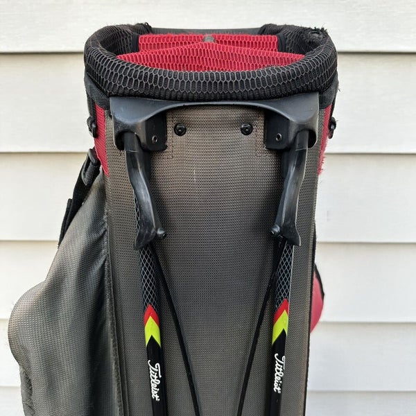 Titleist 4 Way Divider Stand Cart Carry Red Yellow Gray Lightweight Golf Bag