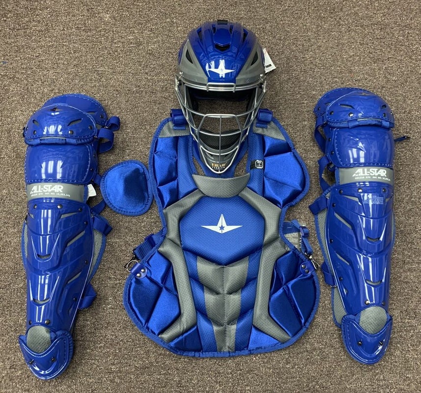 All Star System 7 Axis Youth 10-12 Catchers Gear Set - Solid Royal Blue