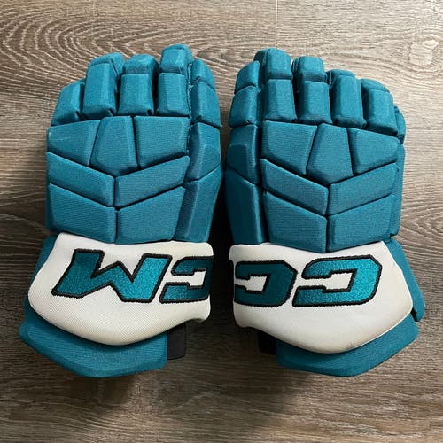 Pro Stock San Jose Sharks CCM HGTKPP Gloves 14”