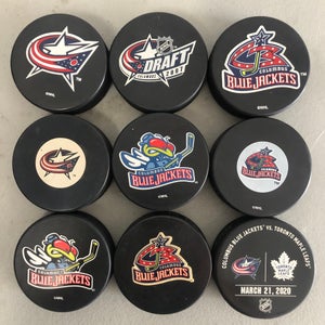 New Columbus Blue Jackets Pucks