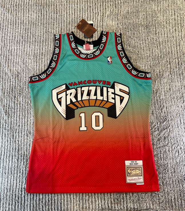 Mitchell & Ness Swingman Collection Fadeaway Jersey Grizzlies #10 Mike Bibby Sz LARGE