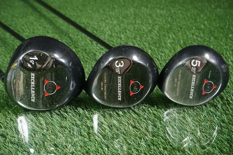 GTR EXCELLENCE WOOD SET 1W,  3W, 5W W/ HARRISON PGP ULTRALITE SHAFTS