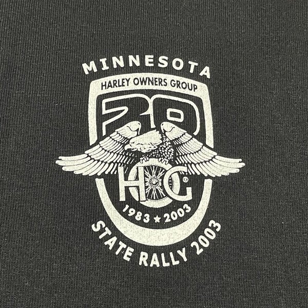Vintage Harley Davidson Owners Group Minnesota HOG Graphic T-Shirt