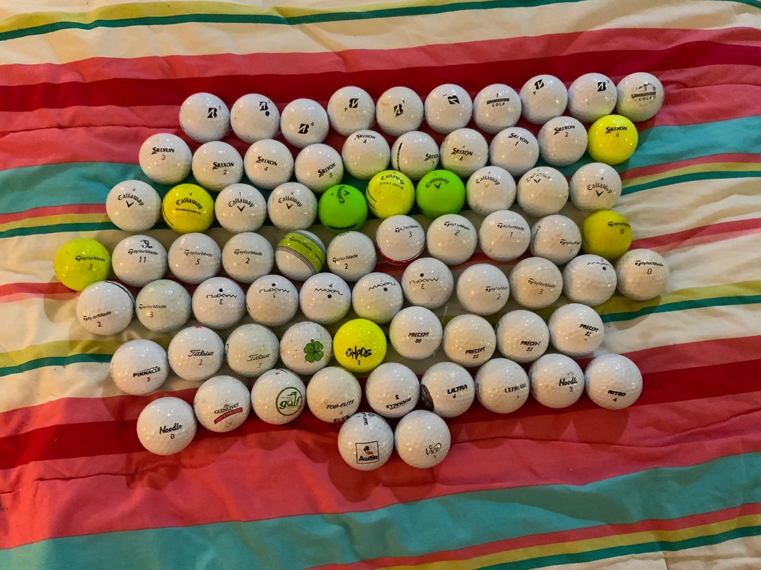 78 Used golf balls Including Taylormade,Callaway,Bridgestone And  Srixon
