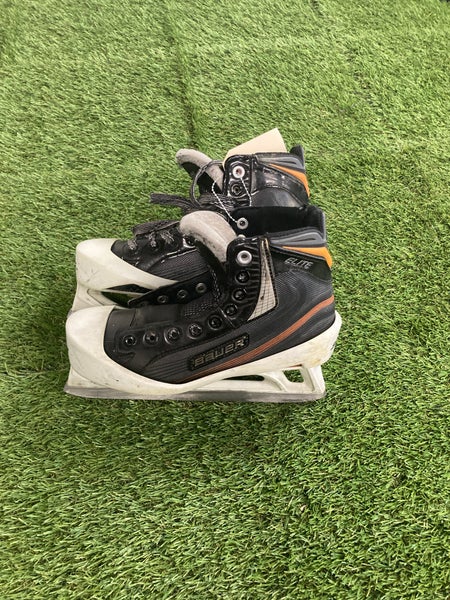Junior Used Bauer Elite Hockey Goalie Skates D&R (Regular) 4.5