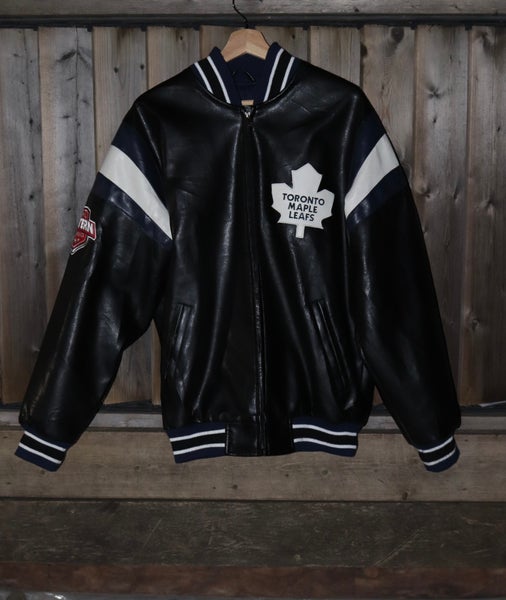 Maker of Jacket Fashion Jackets Toronto Maple Leafs Blue Black Leather