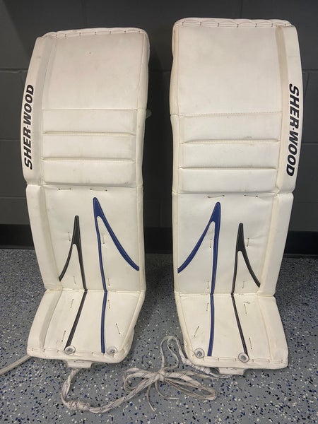 Used 34" Sher-Wood  T95 Goalie Leg Pads