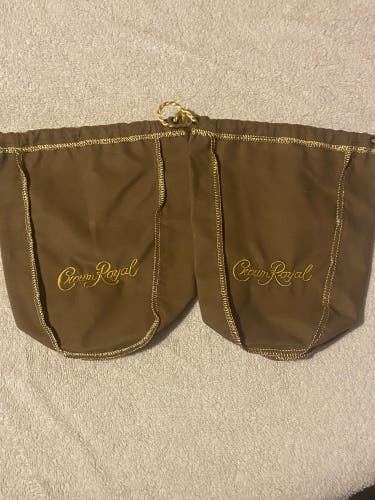 Crown Royal 2 Collectible Bottle Bags Light Brown
