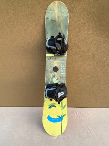Used Unisex Burton Rise Snowboard Park With Bindings Medium Flex Directional