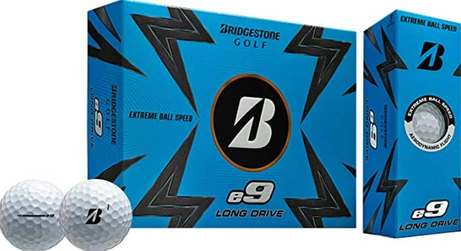 Bridgestone e9 Long Drive Golf Balls (12pk, WHITE, 2023) NEW