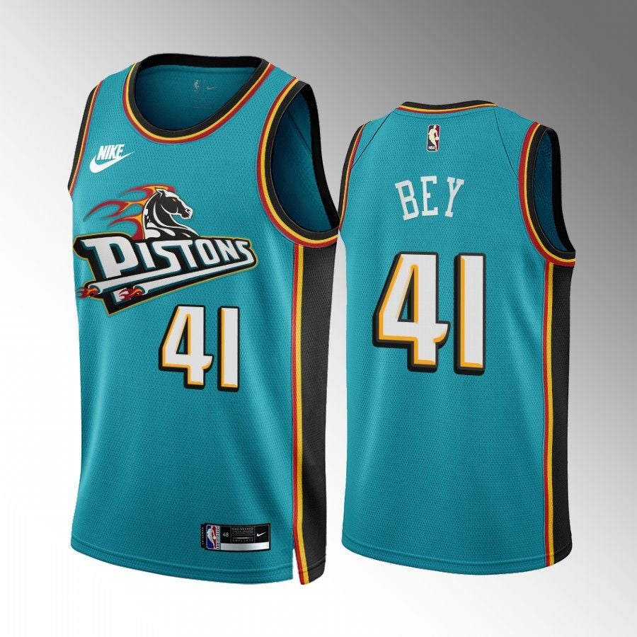 Detroit Pistons Grant Hill 2022-23 Teal Jersey