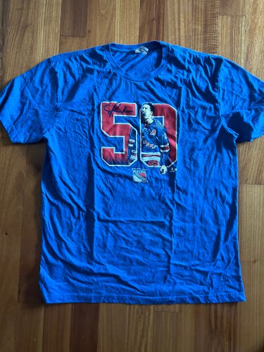 New York Rangers Team Player Issued T-shirt Chris Kreider 50 Goals XL