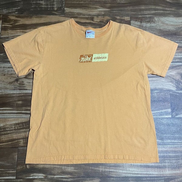 Vintage Nike Athletics T-Shirt Womens XL Orange Made In USA