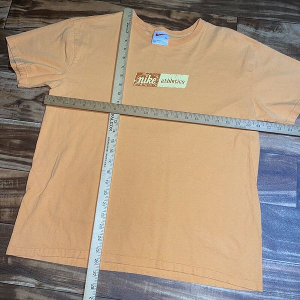 Vintage Nike Athletics T-Shirt Womens XL Orange Made In USA