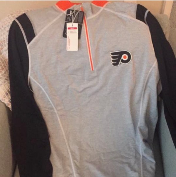Philadelphia Flyers Fanatics Branded Puck Deep Lace-Up Pullover