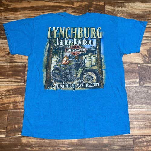 Harley Davidson Shirt Men's Large Lynchburg Tennessee Graphic Print