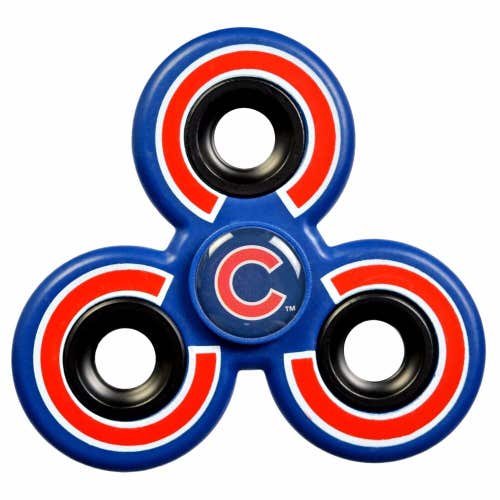 Molded Logo Chicago Cubs MLB Three Way Diztracto Fidget Spinner