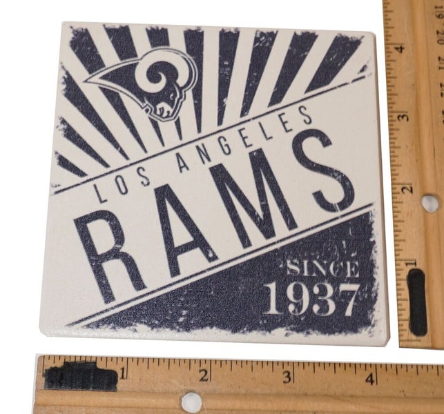 4 PC Lot - Los Angeles LA Rams Since 1937 - NFL Football Logo Ceramic Coasters
