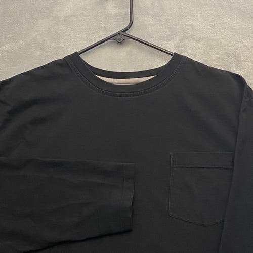 Tommy Bahama Relax Pocket T Shirt Men 2XL 100% Supima Black Long Sleeve Dad Tee