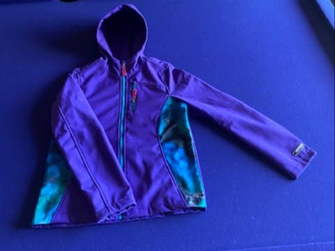 Xpedition Purple And Teal Long Sleeve Zip Up Jacket Girls Size Extra Large