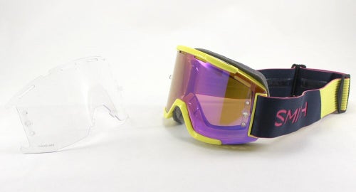 Smith Squad MTB/Bike Goggles Citron / Indigo, Everyday Violet Mirror Lens +Bonus