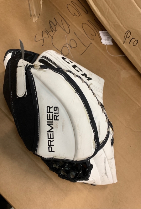 Used Intermediate CCM Premier R1.9 Regular Hockey Goalie Glove