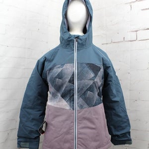 686 Athena Insulated Snow Jacket Girls/Youth Small Orion Blue Colorblock New