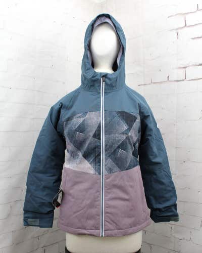 686 Athena Insulated Snow Jacket Girls/Youth Small Orion Blue Colorblock New