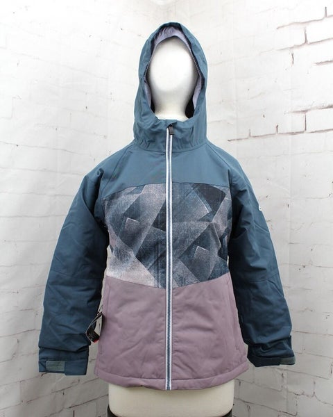 686 Athena Insulated Snow Jacket Girls/Youth Small Orion Blue Colorblock New
